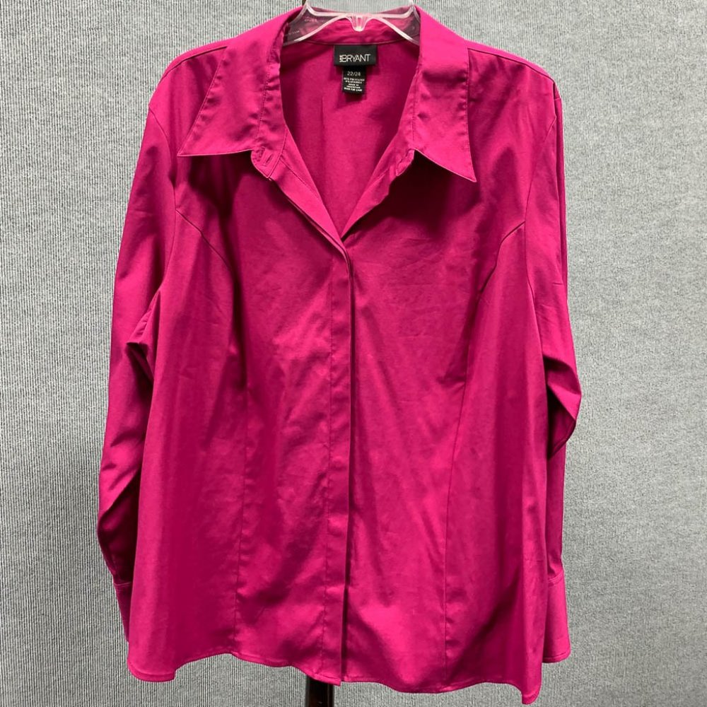 Lane Bryant 22/24W Hot Pink Stretch Top